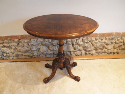 Table Hall Lamp Side Console Victorian Walnut C1870