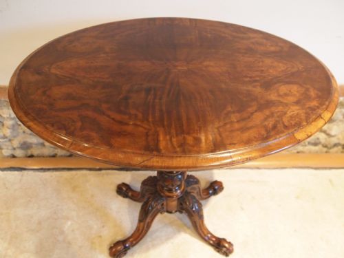 fig 1. Table hall lamp side console Victorian Walnut c1870