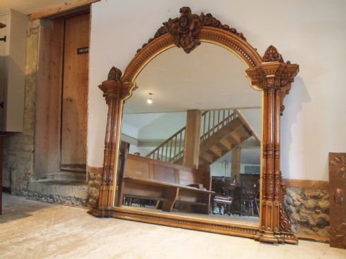 Mirror Remarkable Victorian Carved Oak Pratt and Prince C1850