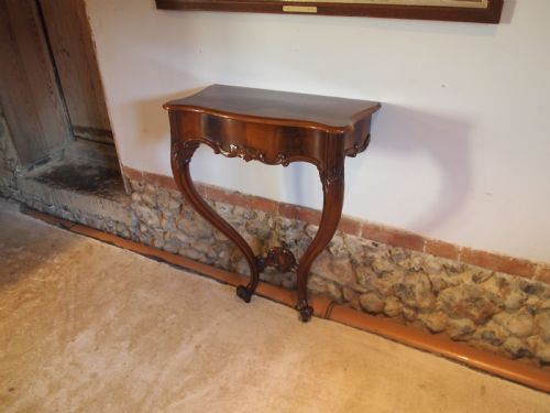 Table Console Hall Lamp Victorian Flame Mahogany C1880