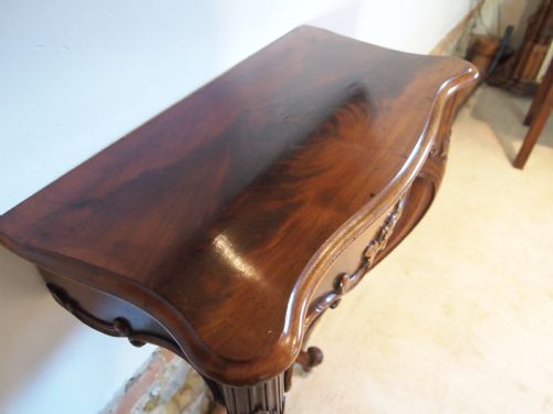 fig 1. Table console hall lamp Victorian Flame Mahogany c1880