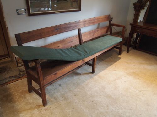 fig 3. Bench settle pew Edwardian Pitch Pine c1900
