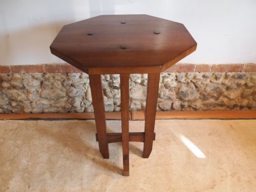 Table Arts and Crafts Oak Trevor Page Norwich C1910
