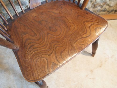 fig 2. Chair Windsor Ash and Elm Wheel back Victorian c1840