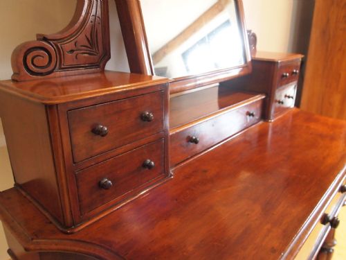fig 3. Dressing table fine small Victorian Duchess Mahogany c1870