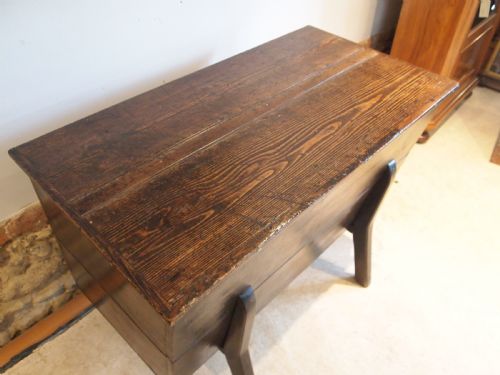 fig 1. Chest trunk coffer Dough bin Victorian Pine c1840