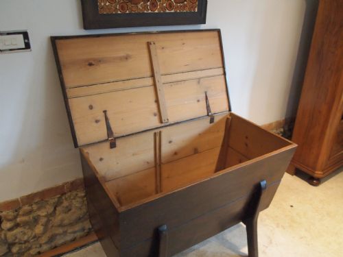fig 3. Chest trunk coffer Dough bin Victorian Pine c1840