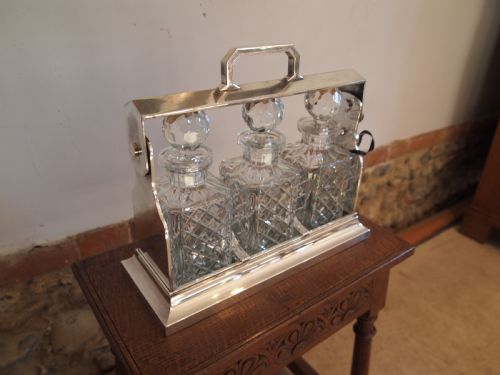 Tantalus Decanter Fine Silver Plate Edwardian C1910