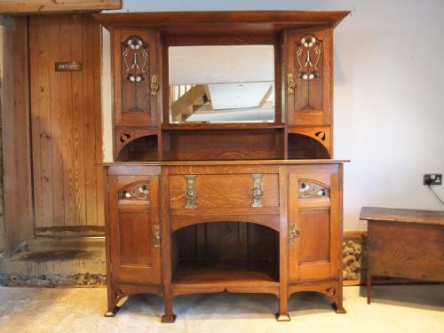 fig 3. Dresser Sideboard Arts and Crafts Oak stunning c1900
