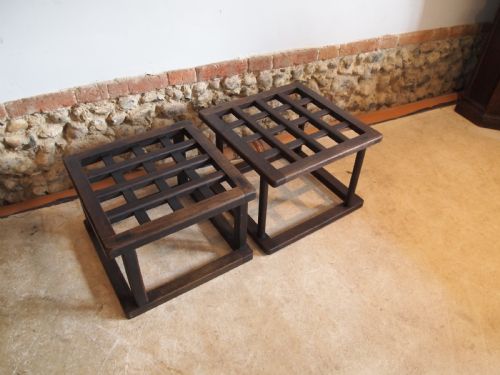 fig 2. Pair of Edwardian Luggage stands or racks c1910