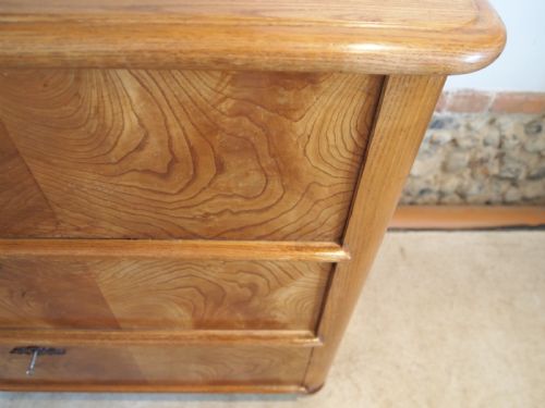 fig 2. Chest of drawers French Victorian period figured Elm stunning c1880