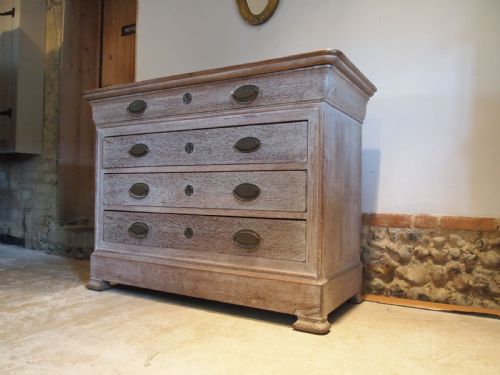 Chest of Drawers French Limed Oak C1850