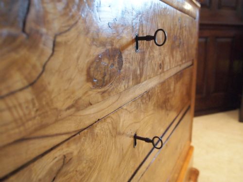 fig 2. Chest of drawers French Burr Elm c1830