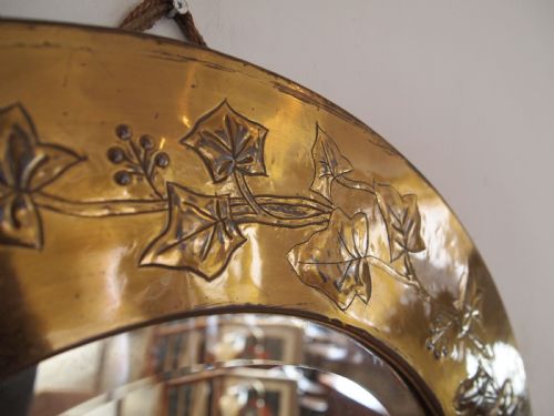 fig 1. Mirror Arts and Crafts Brass Ivy c1900