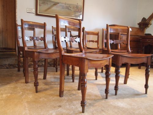 Chairs Rare Set of 8 Essex Bar Back Kitchen Chairs J R Bedwell Colchester C1830