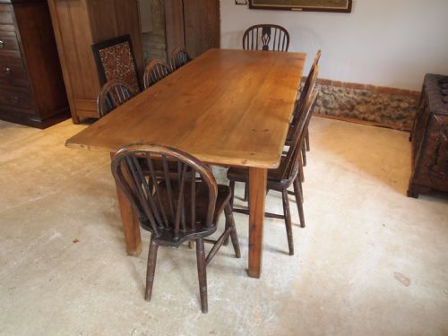 Table Refectory Farmhouse Dining Edwardian Pine Seats 8 C1910