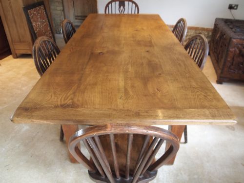 fig 3. Table Edwardian Oak refectory farmhouse dining c1910