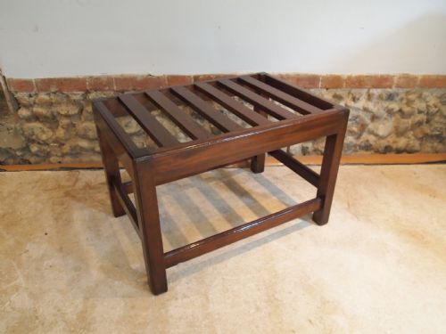 Stand Luggage Suitcase Edwardian Mahogany C1900