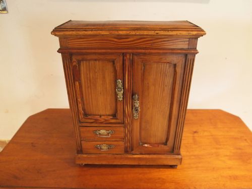fig 2. Wardrobe apprentice miniature Pitch Pine Victorian c1890