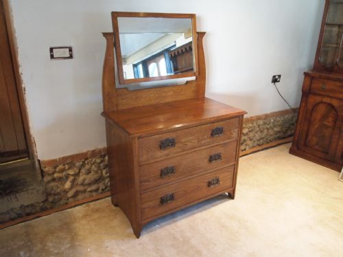 Dressing Chest of Drawers Arts and Crafts Oak Robson and Sons C1900