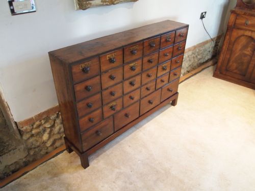 Chest of Drawers Victorian Apothecary Chemist Mahogany C1880