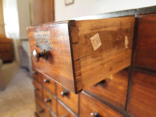 fig 2. Chest of drawers Victorian apothecary chemist Mahogany c1880