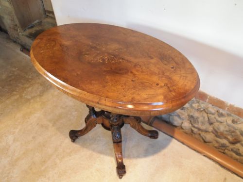 Table Lamp Side Hall Console Victorian Walnut C1870