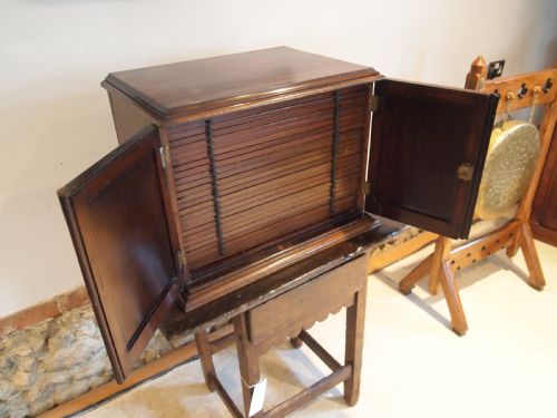 fig 1. Coin or medal collectors cabinet rare Victorian Mahogany c1880