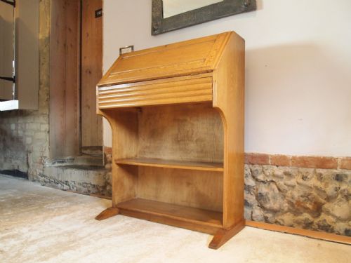 Bureau Bookcase Rare Art Deco Oak Desk C1930