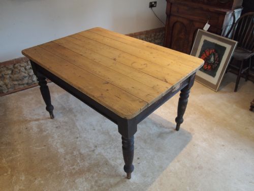 Table Refectory Farmhouse Scrub Top Victorian Pine C1880