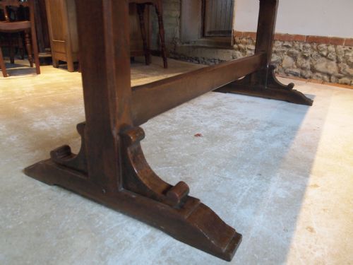 fig 2. Table stunning Arts and Crafts Oak refectory dining farmhouse c1900