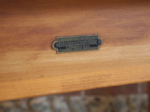 fig 2. Butchers block Maple New old stock G Rushbrooke Smithfield London c1920