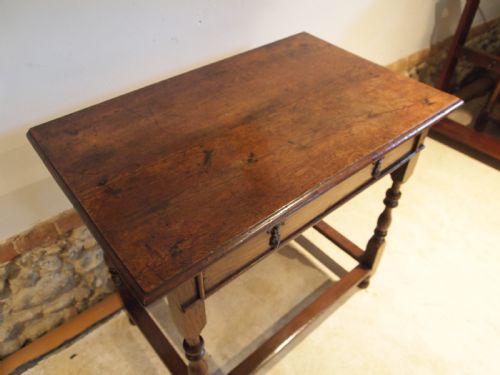 fig 2. Table low boy stunning Queen Anne Oak side hall lamp console c1700