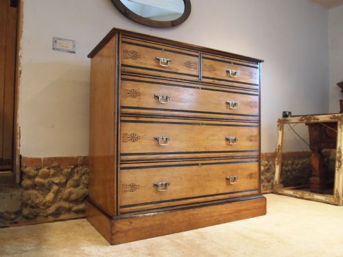 Chest of Drawers Arts and Crafts Victorian Ash C1870