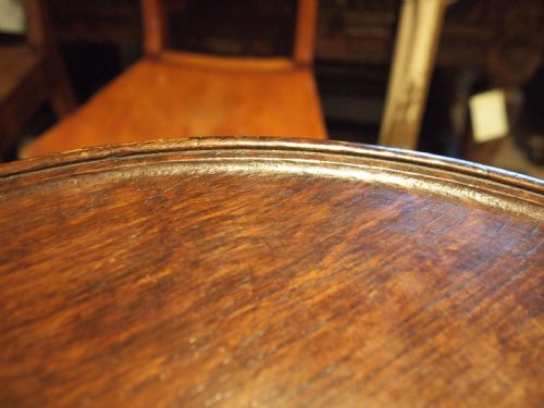fig 2. Table stunning George III Oak side wine hall tilt top c1770