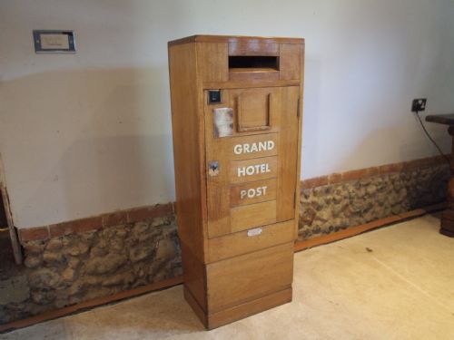 Post Box Grand Hotel Art Deco Mahogany National Automatic Machines C1925
