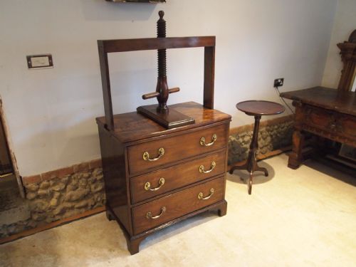 Rare Chest of Drawers Linen Press Elm George III Small C1780