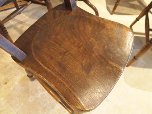 fig 2. Chairs set of 4 Victorian east Anglian bar back Windsor kitchen c1890