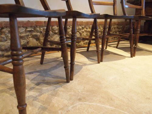 fig 3. Chairs set of 4 Victorian east Anglian bar back Windsor kitchen c1890