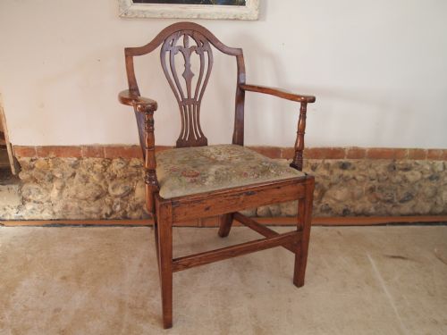 Chair Superb George III Elm Chippendale Period C1770