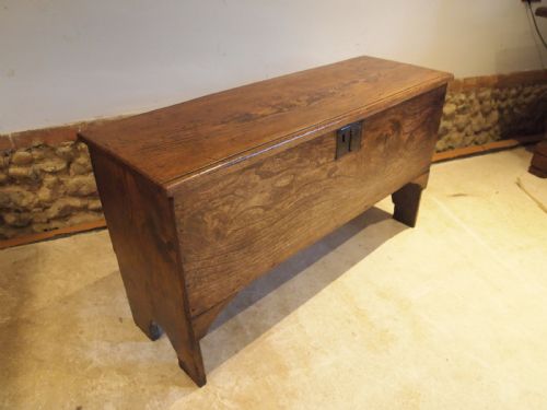 Coffer Trunk Chest Blanket Box Six Plank Elm C1720