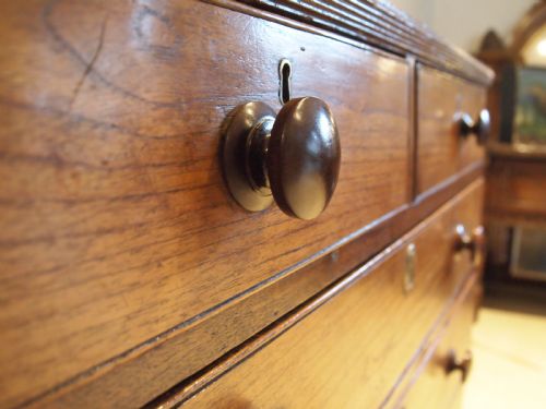 fig 2. Chest of drawers rare small Elm George III c1800