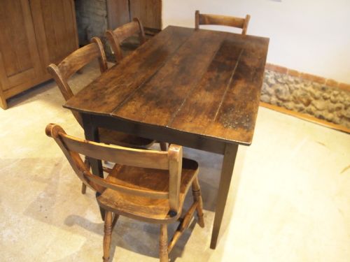 fig 2. Table rare Oak George III refectory farmhouse dining table c1790