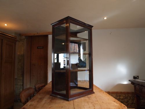 Cabinet Shop Display Victorian Mahogany John Sharpe Leicester C1890