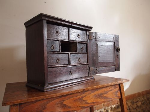 Cabinet Cupboard Charles II Oak Spice Cabinet C1680