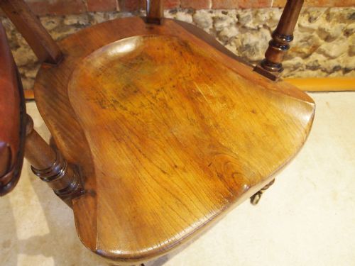 fig 2. Chair stunning Victorian Elm desk or library chair c1860