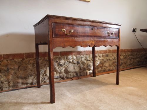 Table Lowboy Superb George III Oak Sheraton C1780