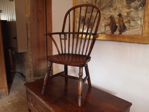 fig 2. Chair very rare Early Victorian Child's stick back Windsor armchair c1840