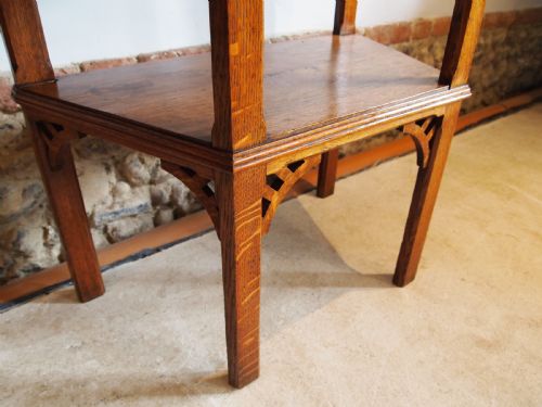 fig 2. Table Hall Lamp console side Arts and Crafts Oak c1900