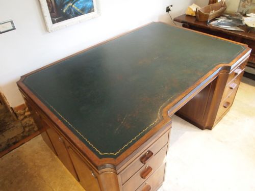 fig 3. Desk Stunning Art Deco Mahogany Partners desk c1925